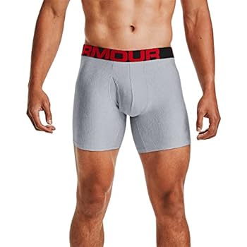 【中古】【輸入品・未使用】Under Armour Men Tech 6-inch Boxerjock 2-Pack , Mod Gray Light Heather (011)/Jet Gray Light Heather , XX-Large