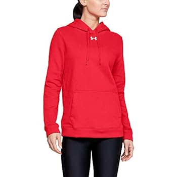 【中古】【輸入品・未使用】Under Armour Hustle Fleece Hoodie, Red (600)/White, Large
