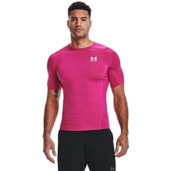 【中古】【輸入品・未使用】Under Armour Men's Armour HeatGear Compression Short-Sleeve T-Shirt , Tropic Pink (654)/White , XX-Large｜スカイマーケットプラス