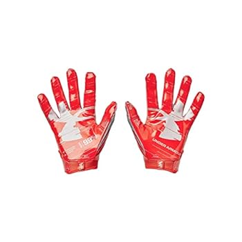 【中古】【インポート品・未当て嵌める】Under Armour Men\u0027s F8 Football Gloves , Dark Orange (860)/Black , XX-Large