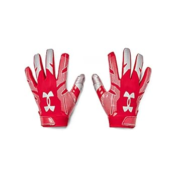 【中古】【輸入品・未使用】Under Armour Men's F8 Football Gloves , Red (600)/Metallic Silver , X-Large|スカイマーケットプラス