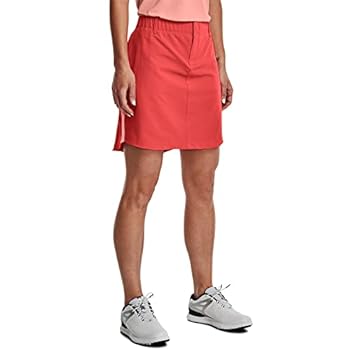 【中古】【インポート品・未当て嵌める】[アンダーアーマー] ゴルフ二分の一ズボン下 UA LINKS WOVEN SKORT レディース Vermillion/Pink Sands/Metallic Silver 4