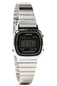 【中古】【インポート品・未当て嵌める】CASIO スモールデジタルクラシックシリーズ レディーススタイリッシュウォッチ しろがね色 一大きさ
