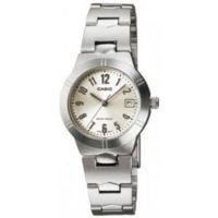【中古】【インポート品・未当て嵌める】Unisex Casio ltp1241d-7?a2lds Silvertoneしろがね色文字盤逢い引き車窓、、アラビア数詞