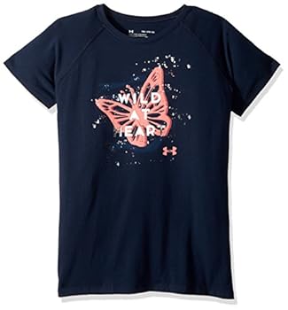 【中古】【輸入品・未使用】Under Armour Girls' A Wild Heart T-Shirt, Academy (408)/Brilliance, Youth Small