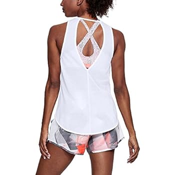 【中古】【輸入品・未使用】Under Armour Women  threadborne Streakerオープンバックタンク S ホワイト