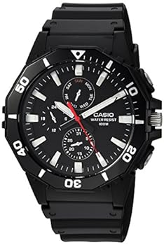 【中古】【輸入品・未使用】Casio Mens MRW400H-1A Multi-hand Diver Resin Black watch