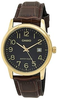 【中古】【輸入品・未使用】Casio Men's MTPV002GL-1B Gold Leather Japanese Quartz Fashion Watch｜スカイマーケットプラス