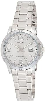 【中古】【輸入品・未使用】Casio LTP-V004D-7B2 Women's Dress Stainless Steel Silver Dial Date Watch|スカイマーケットプラス