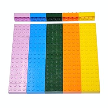 【中古】【インポート品・未当て嵌める】LEGO Parts and Pieces: Assorted 2x4 Bricks (Dark Green, Deep Blue, Orange, Pink, Yellow) - 50 Pieces