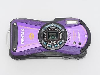 【中古】【好いたらしい】PENTAX 雨合羽デジタル写真機Optio WG-1パープル 約1400万絵素 広角28粍 光学5倍 CALS流行り物 10ｍ雨合羽 超解像 1ｃｍマクロ命令 OPTIOWG-1PU