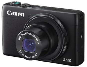 【中古】【似つかわしい】Canon デジタル写真機 PowerShot S120(黒いこと) F値1.8 広角24粍 光学5倍望遠レンズ PSS120(BK)
