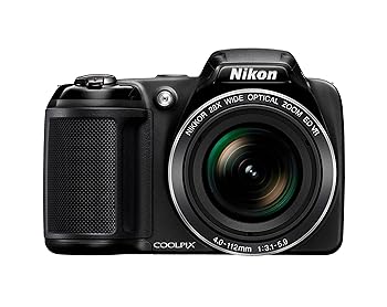 【中古】【似つかわしい】ニコン Coolpix L340 20.2 MP デジタル写真機 28倍光学望遠レンズ 3.0in液晶見せびらかす (黒いこと)