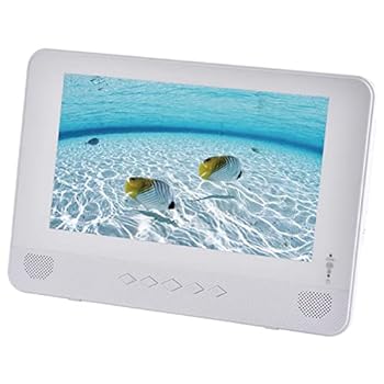 【中古】【良い】[山善] キュリオム 地デジ対応 9インチ 防水 ポータブルDVDプレーヤー ホワイト TPD-L90FW(W)