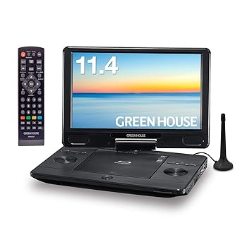 【中古】【良い】グリーンハウス 11.4型ワイド 地デジ・ワンセグ搭載 ポータブルブルーレイプレーヤー SD/SDHC/USB/CPRM対応 GH-PBD11AT-BK