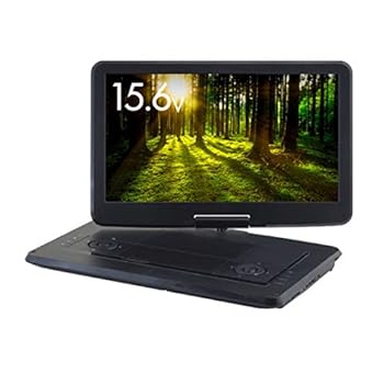 【中古】【良い】[山善] ポータブルDVDプレーヤー 15.6インチ 大画面 リッピングボタン搭載 車載 持ち運び 回転液晶 ブラック TPD-L156(B) [メーカー保証1年]