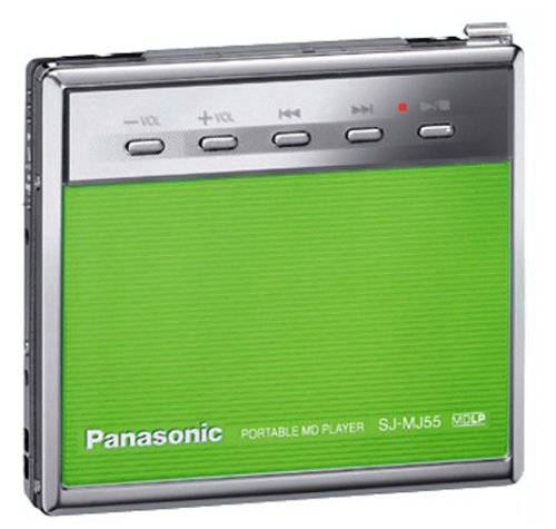 【中古】【人並み外れたに好いたらしい】Panasonic ドッキンスタイルMD SJ-MJ55-G 携帯型MD電気蓄音機 (緑であること)