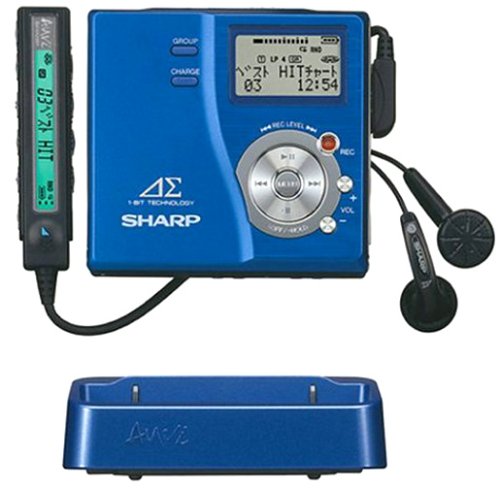 【中古】【人並み外れたに好いたらしい】せつ然たる 携帯型MDリコーダー 青味 アウヴィ MD-DR77-A