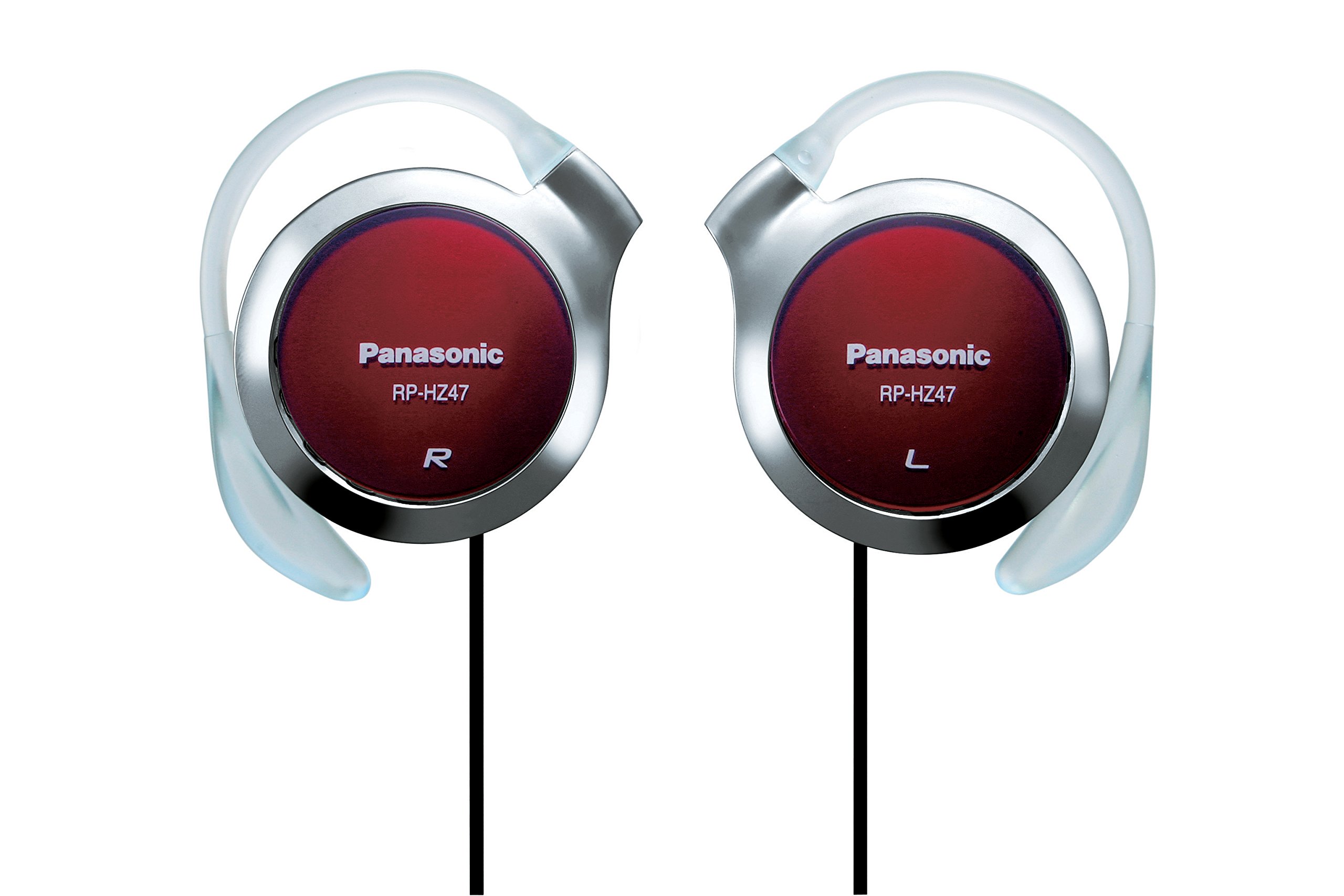 【中古】【非常に良い】Panasonic クリップヘッドホン レッド RP-HZ47-R