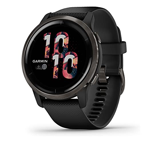 【中古】【非常に良い】GARMIN(ガーミン) スマートウォッチ GPS Venu 2 Black/Slate【日本正規品】 010-02430-61 小