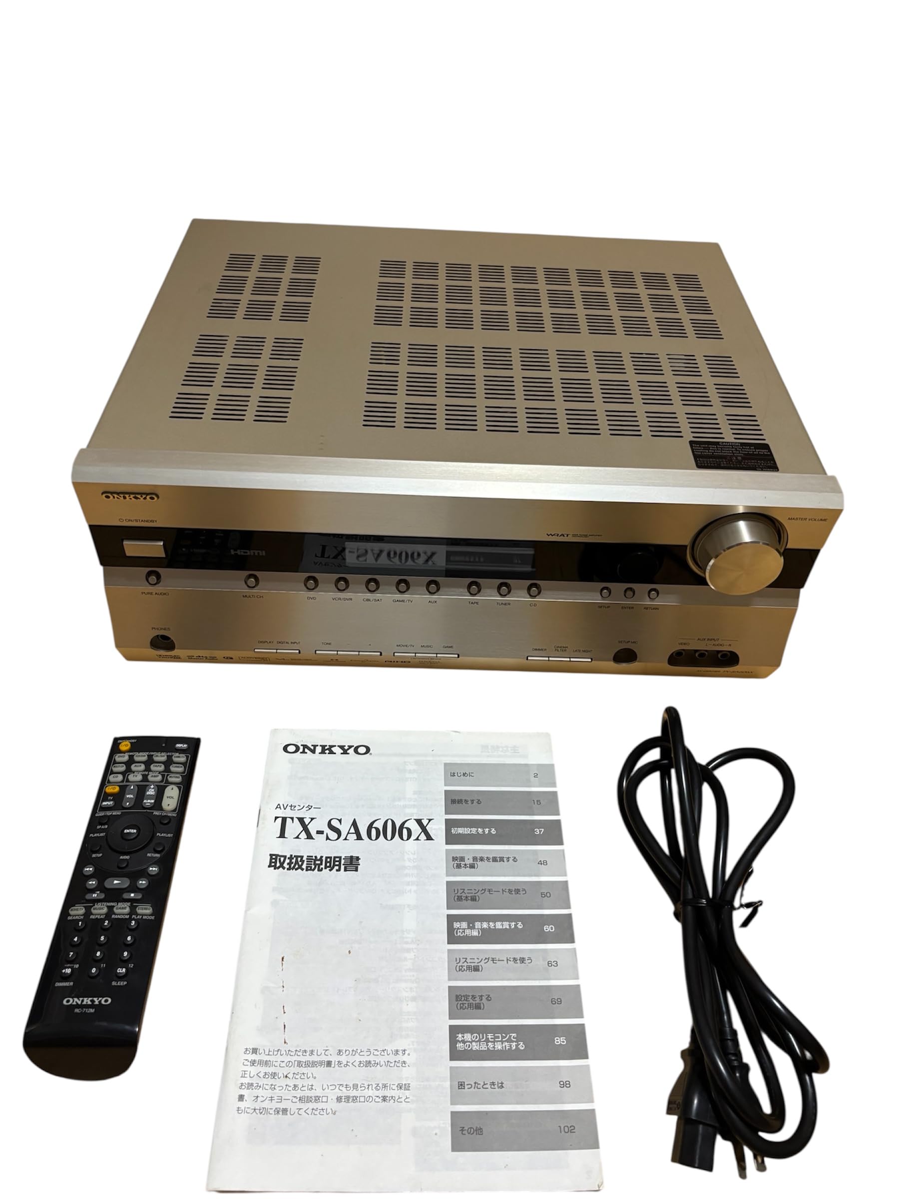 【中古】【非常に良い】ONKYO AVセンター TX-SA606X(S)