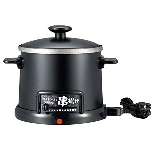 【中古】【非常に良い】ほんわかふぇ 電気卓上串揚げ鍋 HR-8952 ブラック｜スカイマーケットプラス