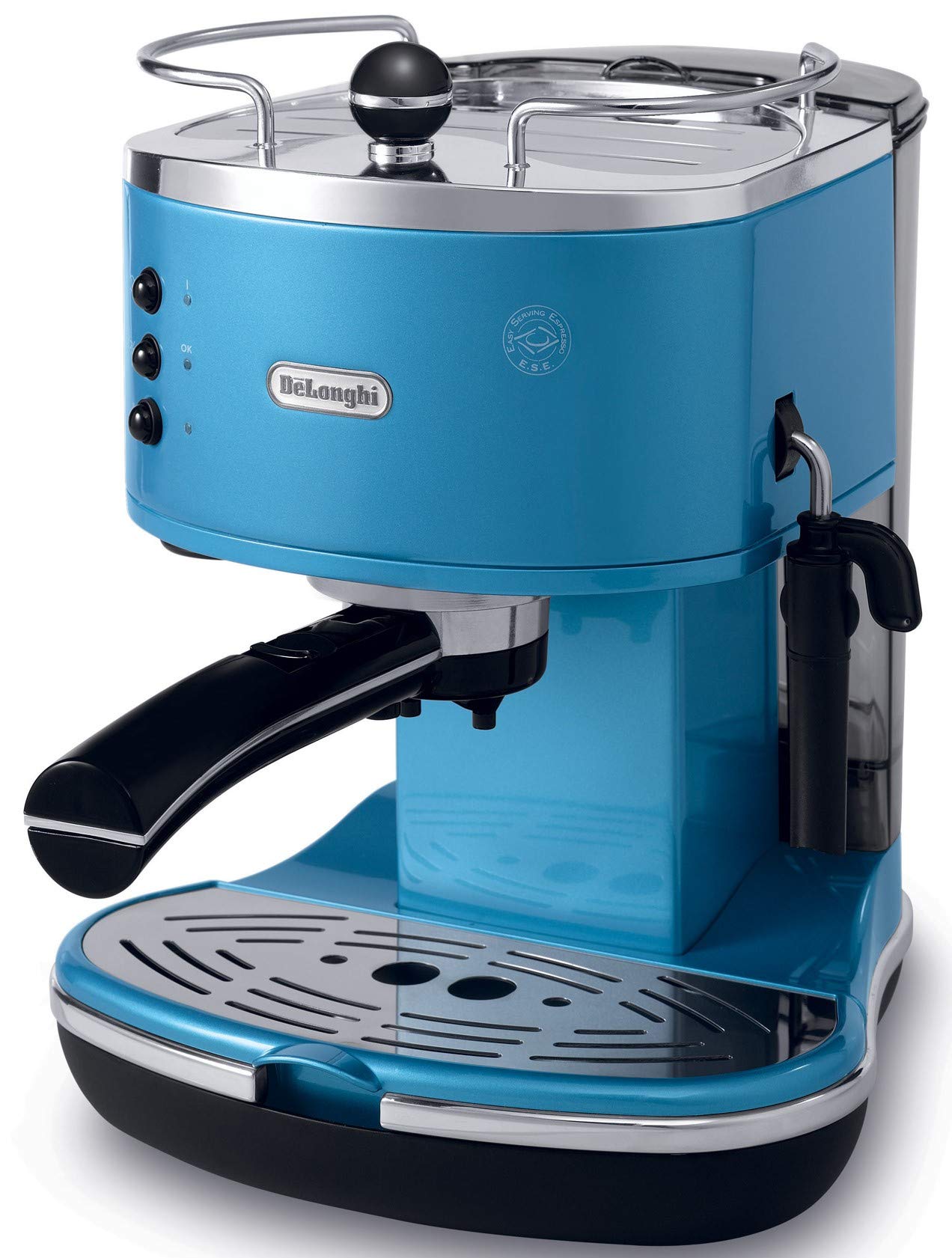 【中古】【非常に良い】DeLonghi(デロンギ) DeLonghiエスプレッソメーカー アイコナ ECO310B カプチーノ ラテアート エスプレッソマシン カップウォーマートレイ レトロデザイン [アズーロブルー]
