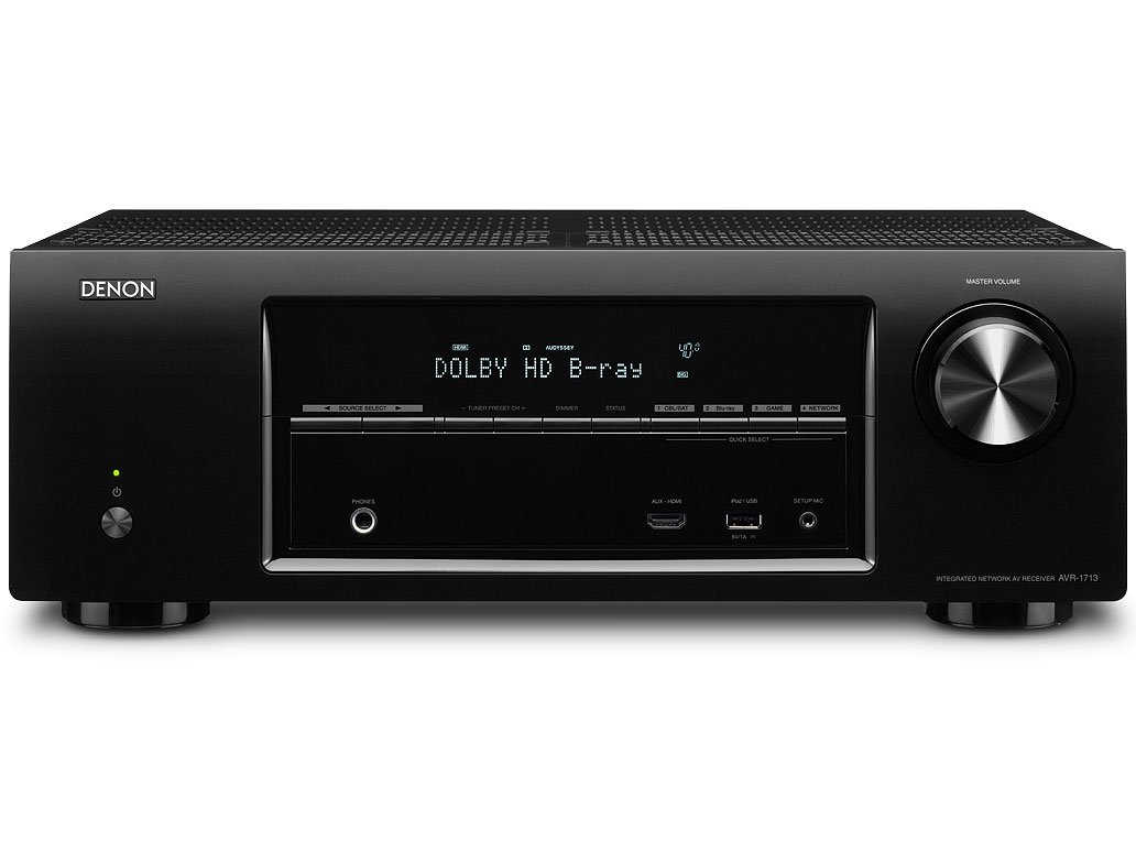 【中古】【非常に良い】Denon AVサラウンドレシーバー ブラック AVR-1713K