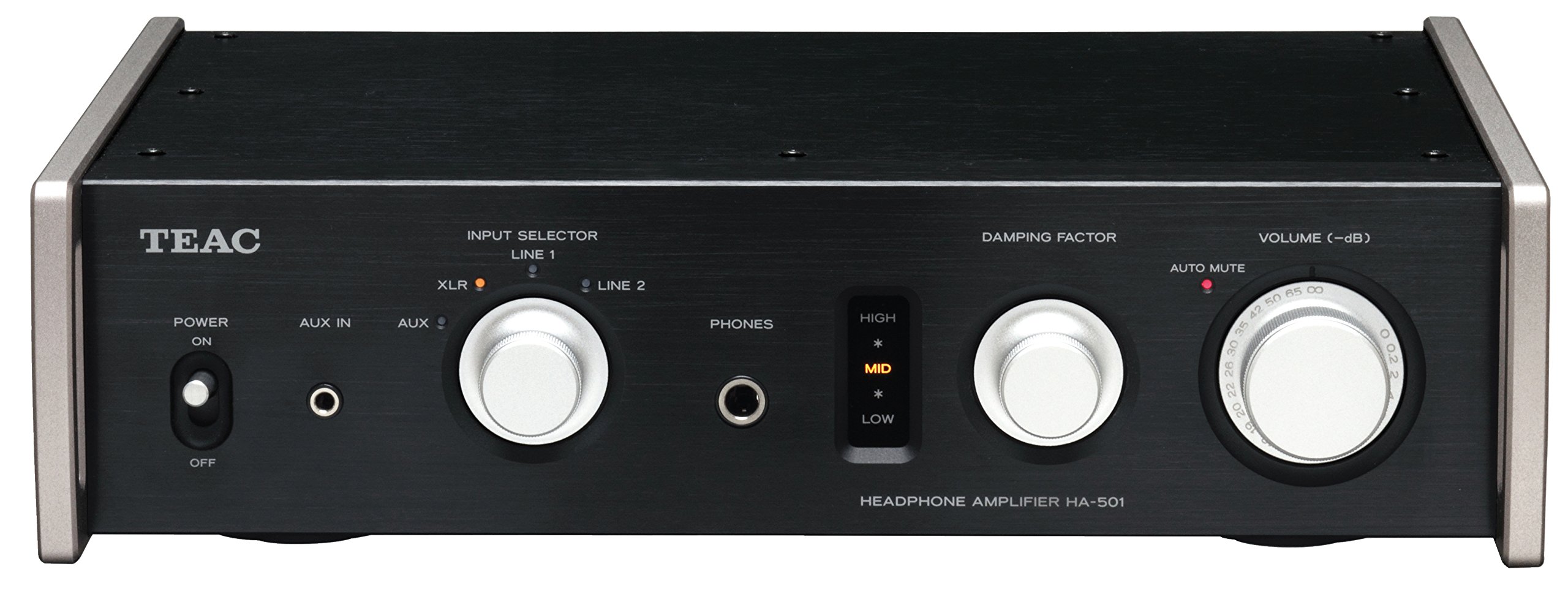【中古】【非常に良い】TEAC Reference 501 ヘッドホンアンプ フルアナログデュアルモノーラルサーキット ハイレゾ音源対応 ブラック HA-501-B