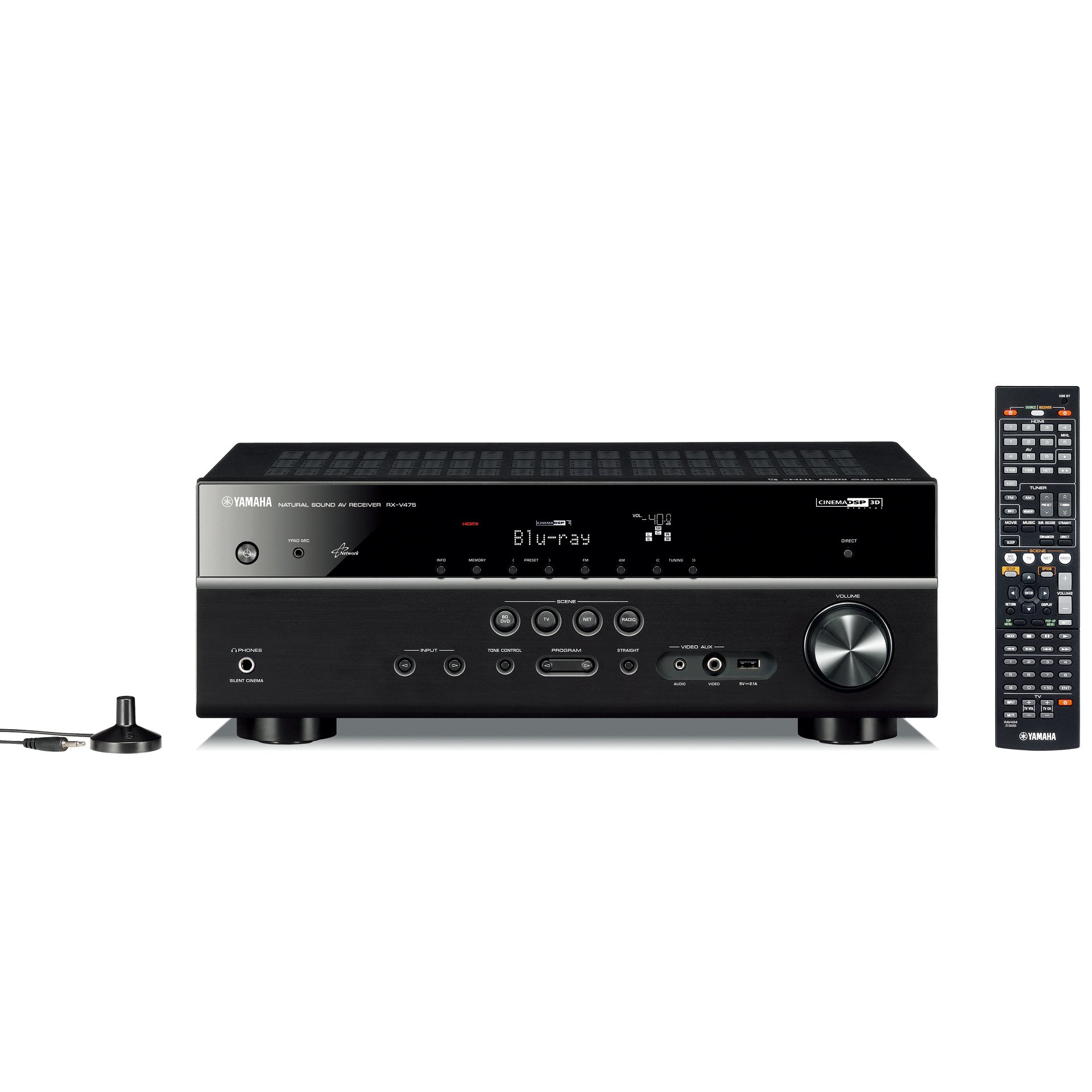 【中古】【非常に良い】YAMAHA Airplay/ネットワークオーディオ再生対応 5.1ch AVレシーバー RX-V475(B) ブラック RX-V475B