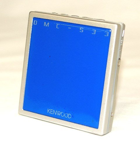 【中古】【人並み外れたに好いたらしい】KENWOOD ケンウッド DMC-S33-L（青味） 携帯型MD電気蓄音機 MDLP相応う （MD生まれ変わり専用機/MDウォークマン）