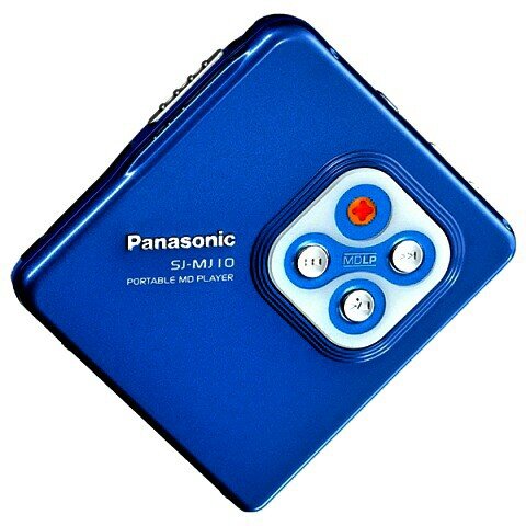 【中古】【人並み外れたに好いたらしい】Panasonic パナソニック SJ-MJ10-A 青味 ポーダブルMD電気蓄音機 MDLP相応う （MD生まれ変わり専用機/MDウォークマン）