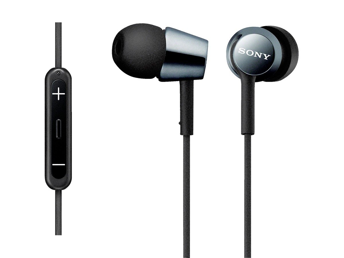 【中古】【非常に良い】ソニー イヤホン MDR-EX150IP : カナル型 iPhone/iPod/iPad用リモコン・マイク付き ブラック MDR-EX150IP B