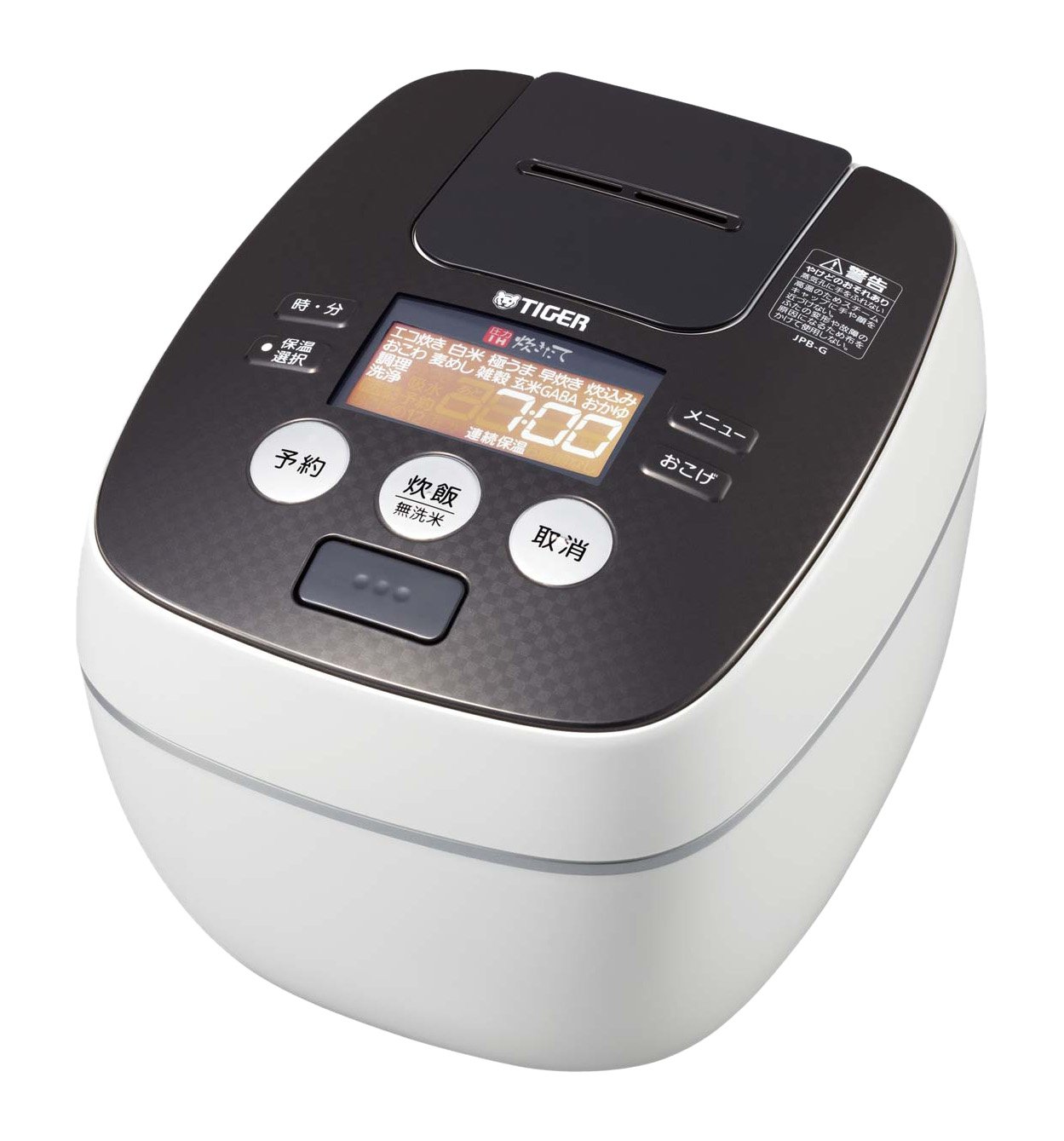 【中古】【人並み外れたに似つかわしい】虎 炊飯器 5.5合 剪断応力 IH クールホワイト 炊きたて 炊飯 ジャー JPB-G101-WA Tiger