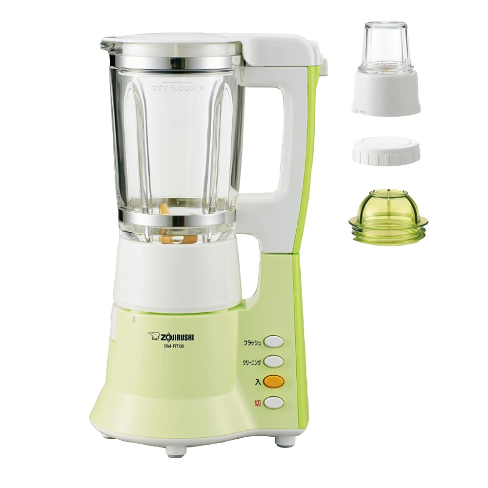 【中古】【非常に良い】象印 ミキサー ミルつき お茶ミル容器つき クリーニング機能 0.75L グリーン BM-RT08-GA