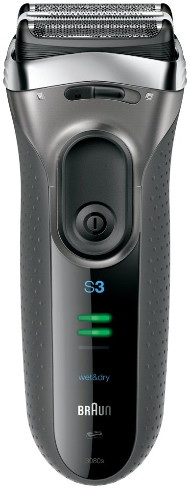 【中古】【非常に良い】ブラウン メンズ電気シェーバー シリーズ3 3080s-S 3枚刃 水洗い/お風呂剃り可 シルバー
