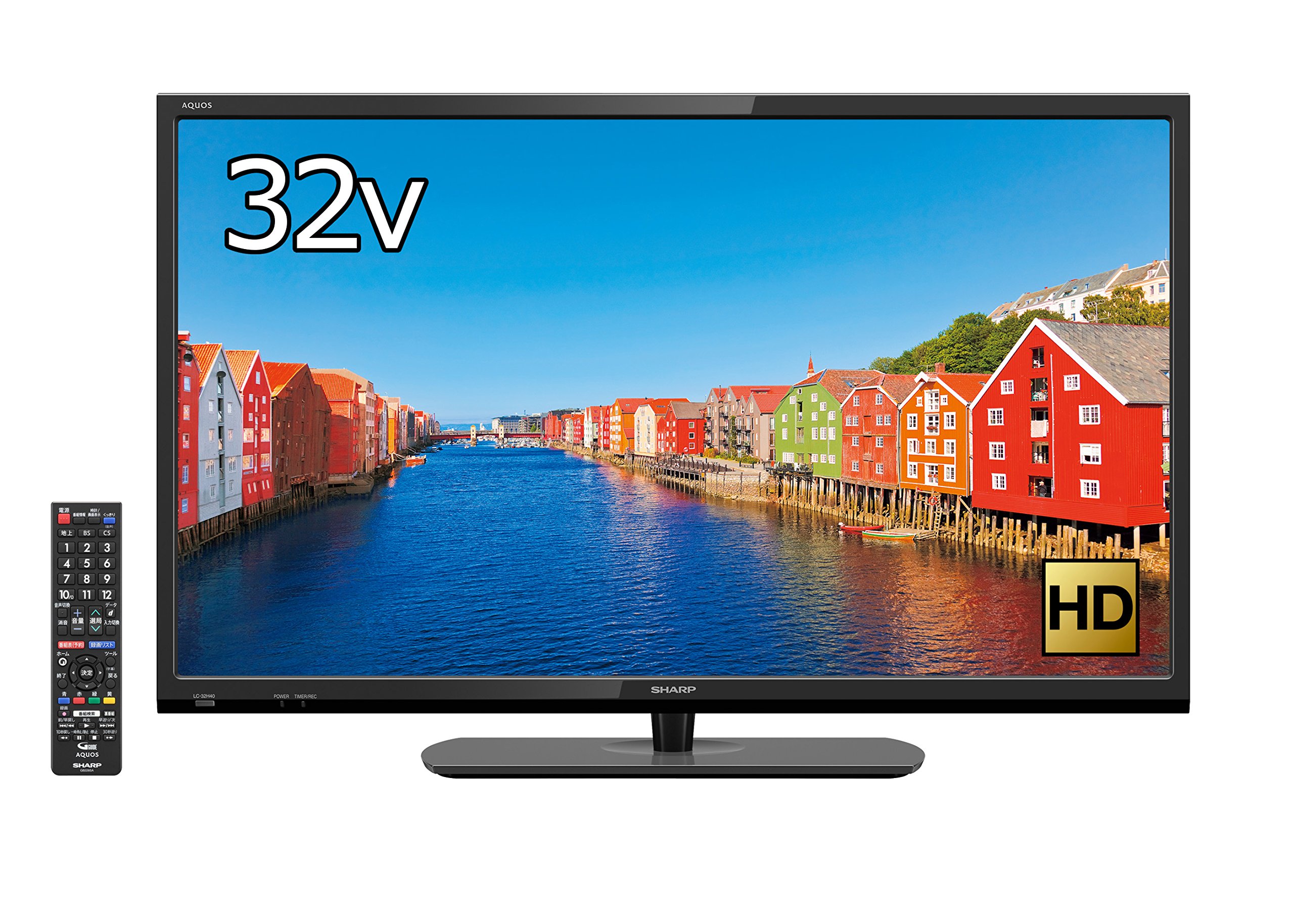 【中古】【非常に良い】シャープ 32V型 AQUOS ハイビジョン 液晶テレビ リッチカラ―テクノロジー搭載 外付HDD対応(裏番組録画) LC-32H40