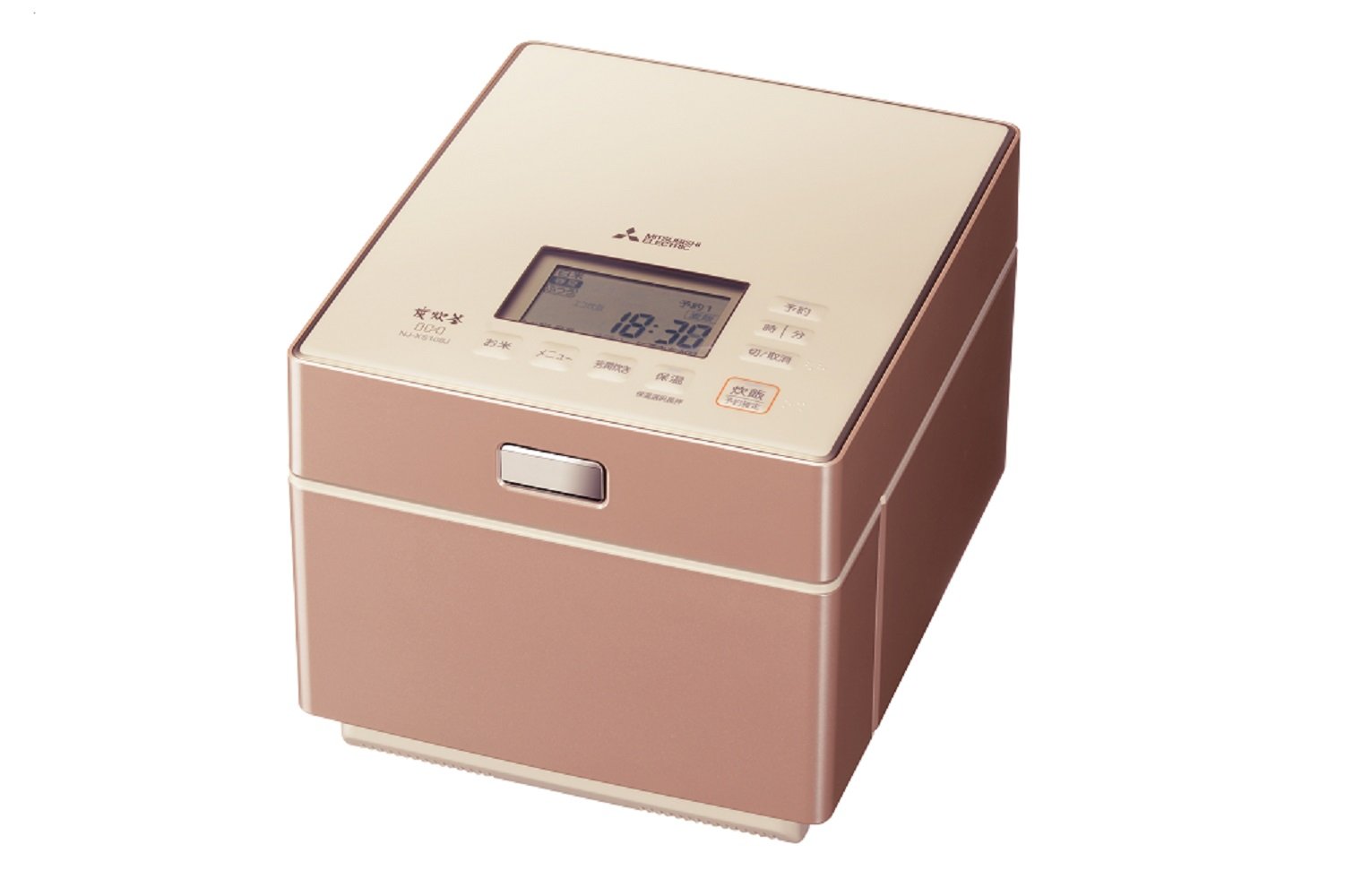 【中古】【非常に良い】三菱電機 日本製 蒸気レスIH炊飯器 備長炭炭炊釜 5.5合 NJ-XS108J-P｜スカイマーケットプラス