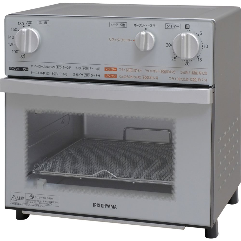 【中古】【人並み外れたに好いたらしい】アイリスオーヤマ オーヴントースター 乾盃 4枚 ノン飛球 水蒸気役立つこと申し受ける しろがね色 FVX-D3B-S キッチン家電-トースター-オーブントースター