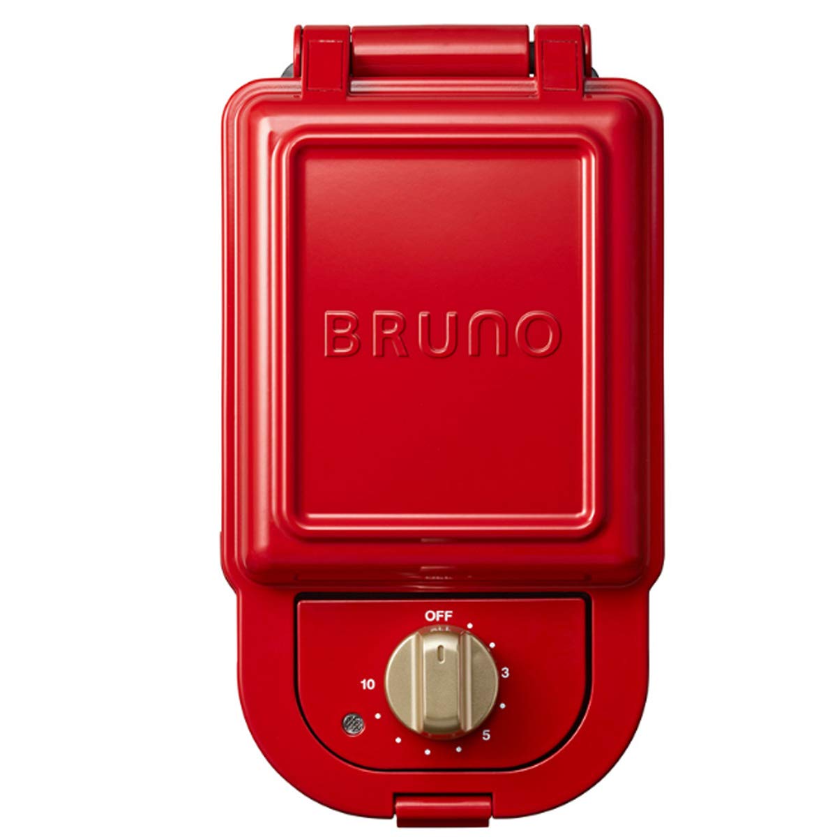 【中古】【非常に良い】ブルーノ BRUNO ホットサンドメーカー 耳まで焼ける 電気 シングル レッド BOE043-RD