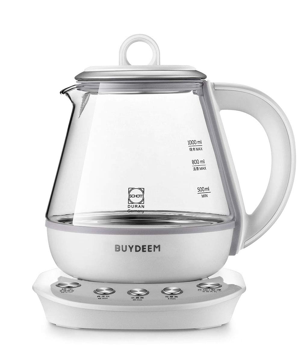 【中古】【非常に良い】BUYDEEM 薬膳ティーポット 1.0L 95101 ホワイト