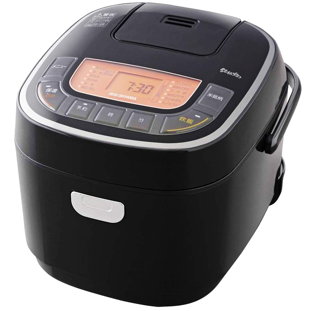 【中古】【非常に良い】アイリスオーヤマ 炊飯器 マイコン式 5.5合 銘柄炊き分け機能付き 一人暮らし 極厚火釜 玄米 ブラック RC-MC50-B