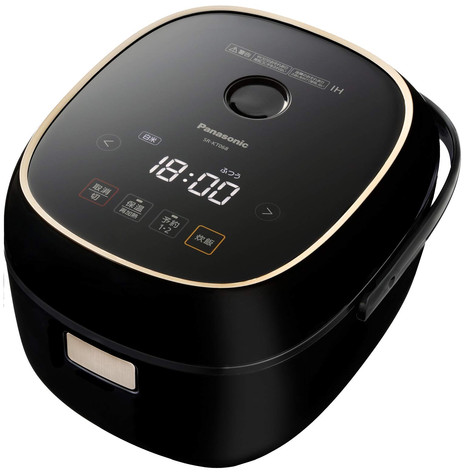 【中古】【非常に良い】パナソニック 炊飯器 3.5合 ひとり暮らし IH式 ブラック SR-KT068-K