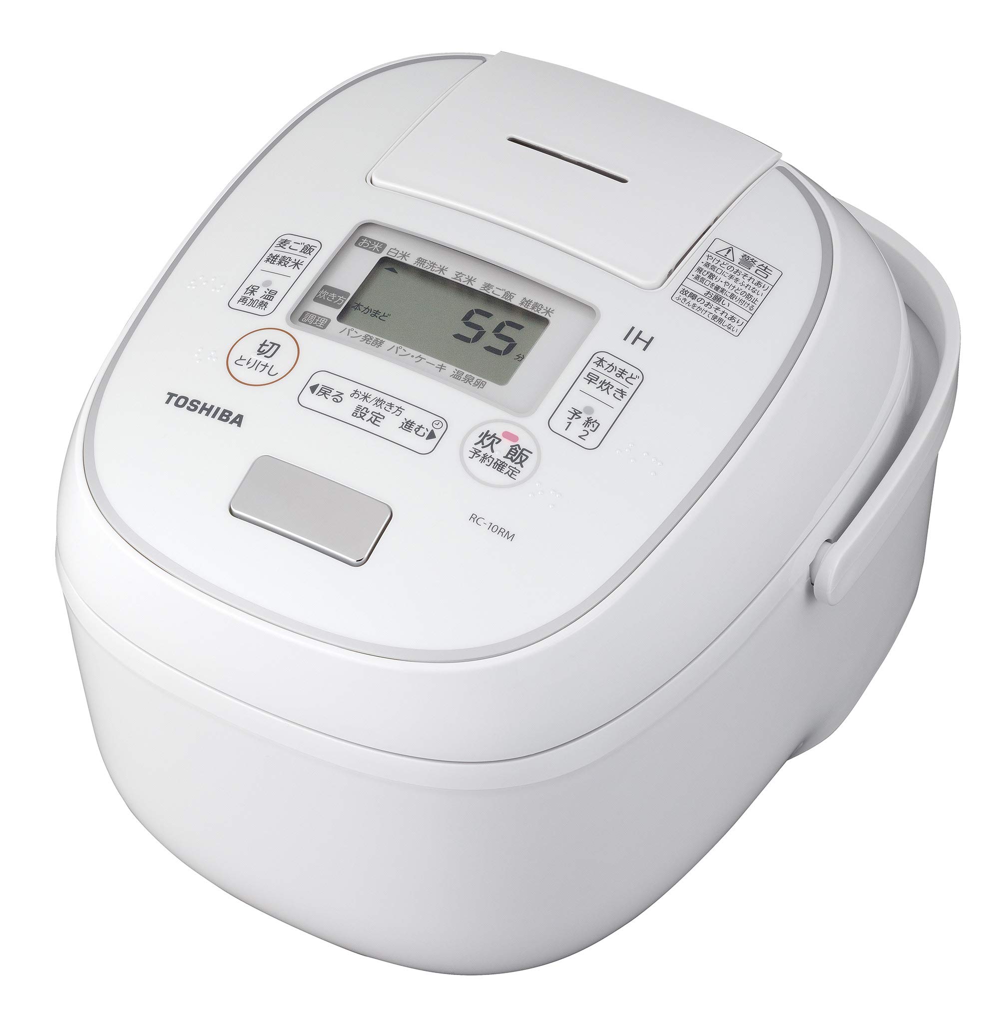 【中古】【人並み外れたに好いたらしい】東芝 炊飯器 5.5合 IH式 鍛える釜 グランホワイト RC-10RM-W