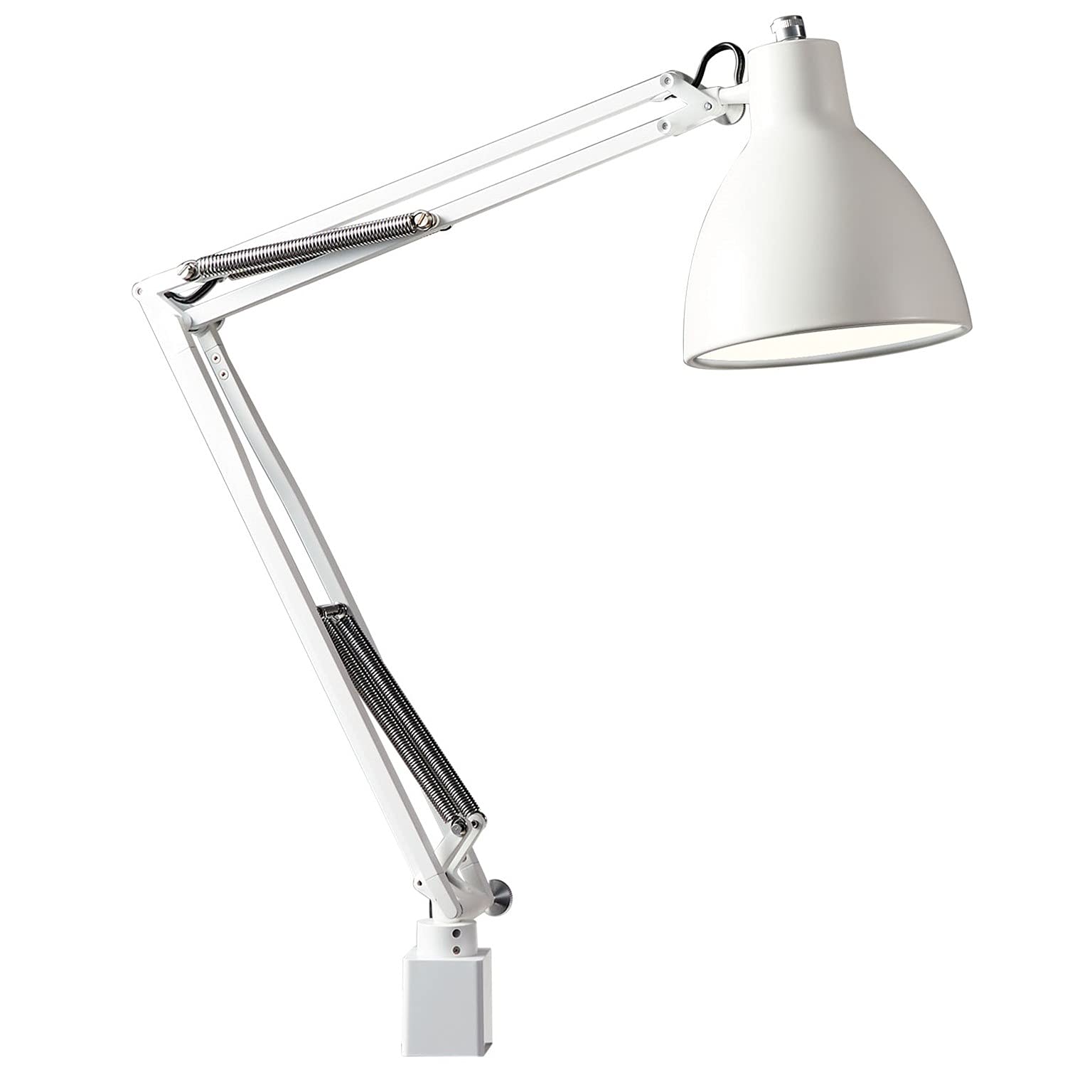【中古】【非常に良い】山田照明 Zライト LEDデスクライト E26LED電球 電球色 ホワイト Z-00N W セード幅φ152mm・セード高162mm・アーム長300+360mm
