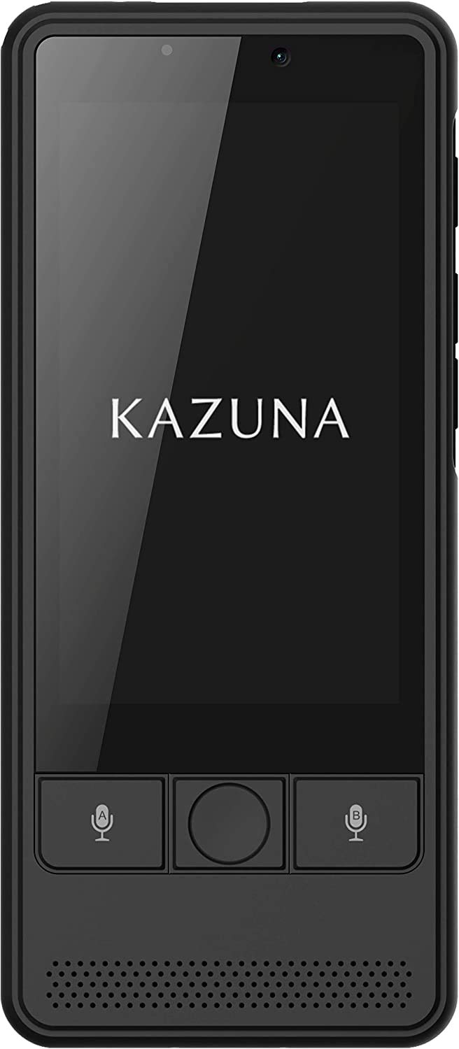 【中古】【非常に良い】TAKUMI JAPAN KAZUNA eTalk 5+ グローバル通信SIM2年分同梱版 自動翻訳機 72言語翻訳可能 Wi-Fiテザリング搭載 ブラック 【日本】 TKMT1809B1BK_2Y