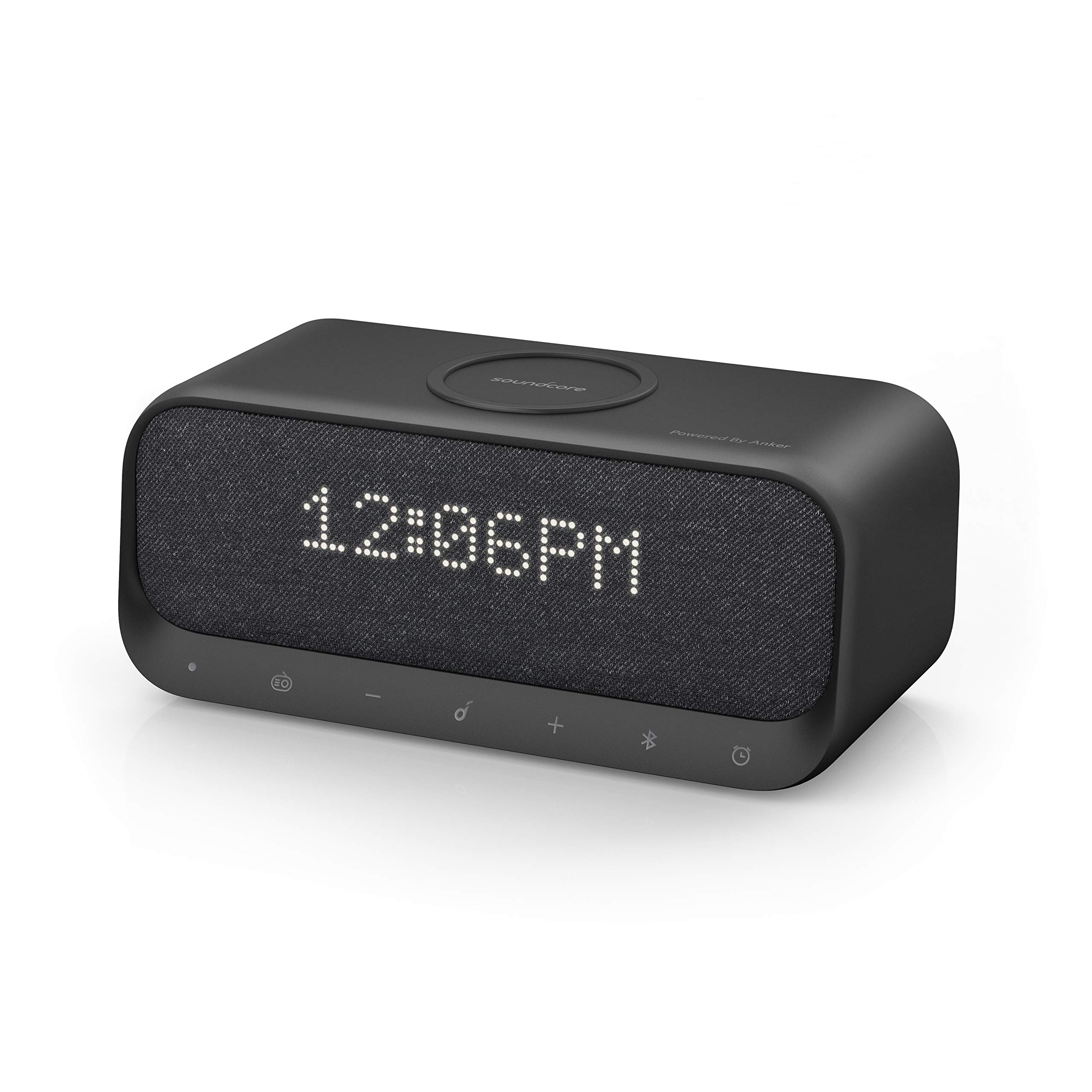 【中古】【非常に良い】Anker Soundcore Wakey Qi 対応 Bluetooth スピーカー ワイヤレス充電器 ラジオ 目覚まし時計 10W出力 iPhone & Android対応 デュアルドライバー