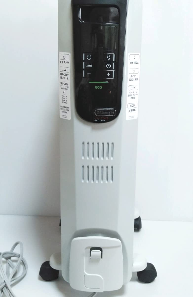【中古】【非常に良い】デロンギ オイルヒーター デジタルラディアント サーマルカットフィン8枚 3~8畳用 KHD410812-BK