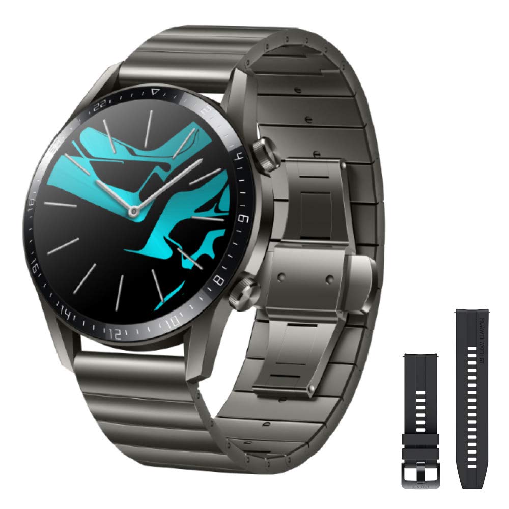 【中古】【人並み外れたに似つかわしい】HUAWEI(毛革通い路) Watch GT2 46粍 Elite スマートウォッチ 2週長時間蓄電池 血中O気泡管水準器位置づける Bluetooth電話を掛ける チタン薄墨色 【日本】