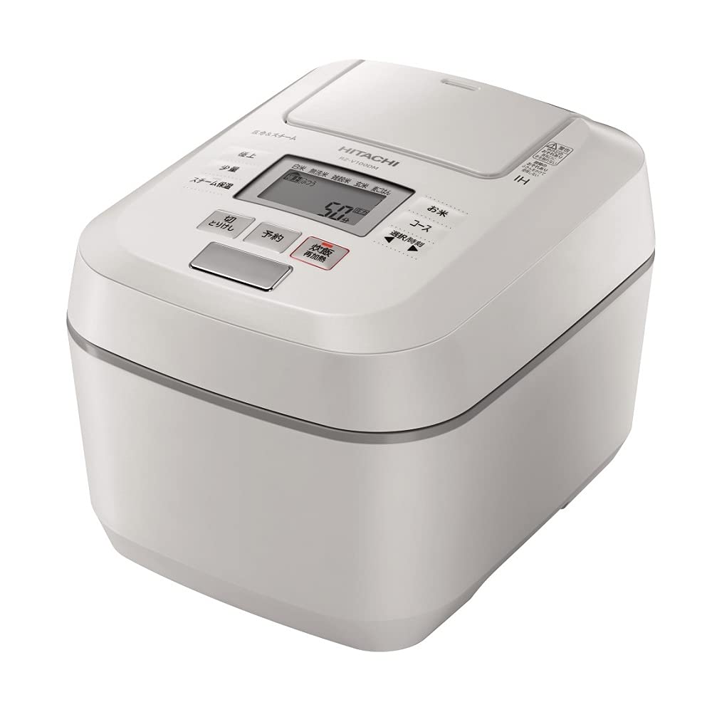 【中古】【非常に良い】日立 炊飯器 5.5合 圧力IH ふっくら御膳 蒸気カット RZ-V100DM W パールホワイト｜スカイマーケットプラス